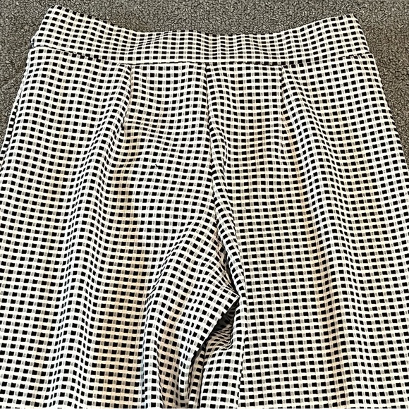 Maeve by Anthropologie Pants Womens Medium Black White The Colette Wide Leg Crop - Picture 8 of 9